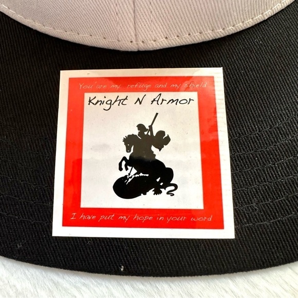 ⭐️ 5 for $25 Knight N Armor Adjustable Men’s Cotton Black & White Hat - Picture 2 of 7